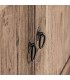 Aparador XL madera olmo natural con herrajes hierro negro 4