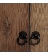 Aparador XL madera olmo natural con herrajes hierro negro 5