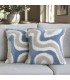 Set de 2 cojines desenfundables azul y gris estilo boho Mdmhogar