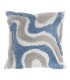 Set de 2 cojines desenfundables azul y gris estilo boho