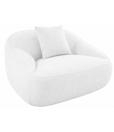 Sillón grande blanco con cojín auxiliar estilo moderno chill out