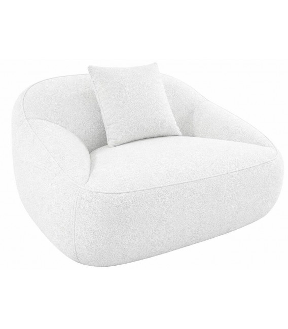 Sillón grande blanco con cojín auxiliar estilo moderno chill out