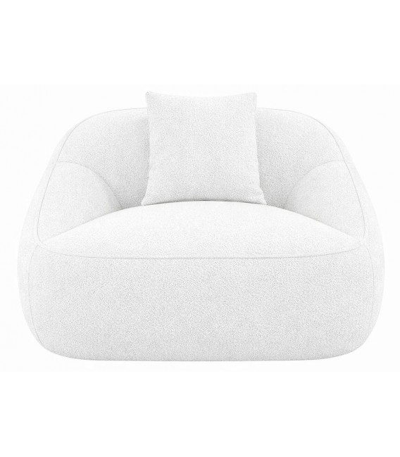 Sillón grande blanco con cojín auxiliar estilo moderno chill out1