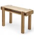 Consola de entrada XL japandi en madera natural metal cobre 1