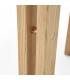 Consola de entrada XL japandi en madera natural metal cobre 3