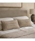 Set 2 cojines rectangulares boho en yute y lana natural Mdmhogar
