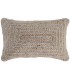 Set 2 cojines rectangulares boho en yute y lana natural