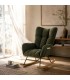 Sillón mecedora de lactancia verde estilo nórdico bouclé Mdmhogar
