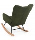 Sillón mecedora de lactancia verde estilo nórdico bouclé 2