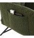 Sillón mecedora de lactancia verde estilo nórdico bouclé 4