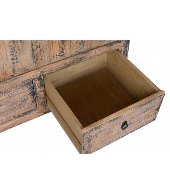 Armario alacena oriental, madera olmo, 2 puertas y 2 cajones. 4
