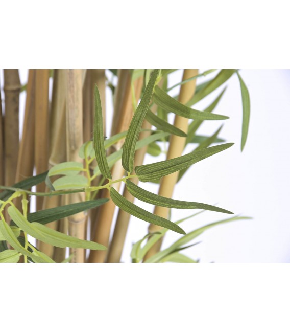 Planta artificial de bambú alta con maceta para interior 1
