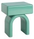 Mesita noche moderna lacada verde brillo 1 cajón diseño chic
