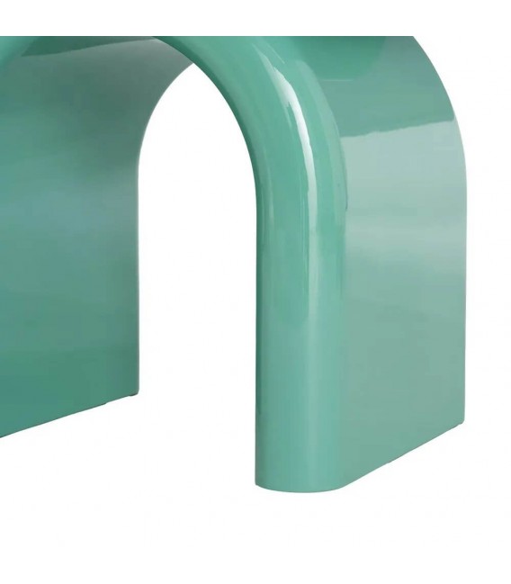 Mesita noche moderna lacada verde brillo 1 cajón diseño chic 4