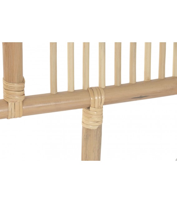 Cabecero King Size de bambú y ratán natural estilo boho 3