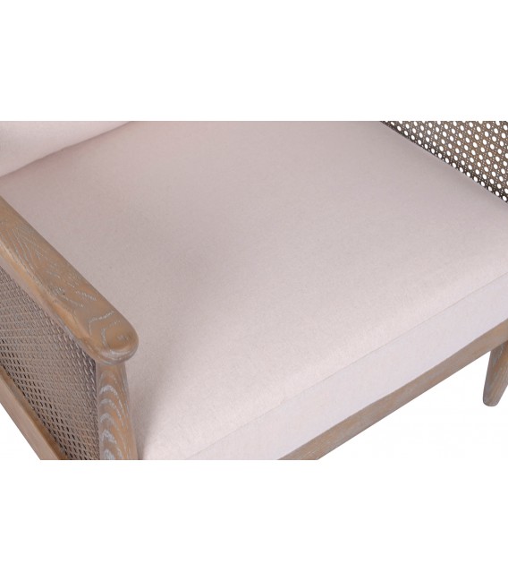 Butaca de madera maciza de fresno con acabado natural patinado blanco 4