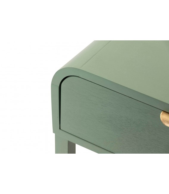 Consola de madera de pino con acabado verde contemporáneo 5