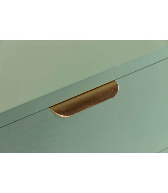Consola de madera de pino con acabado verde contemporáneo 6