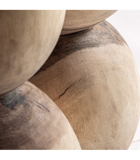 Consola de madera maciza de suar con acabado natural estilo boho 4