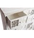 Cómoda de madera de abeto con acabado blanco rozado romántico 2