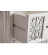 Cómoda de madera de abeto con acabado blanco rozado romántico 3