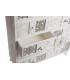 Cómoda de madera de abeto con acabado blanco rozado romántico 5