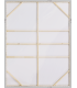 Cuadro abstracto XXL sobre lienzo beige con relieve textil blanco 2