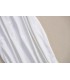 Cuadro abstracto XXL sobre lienzo beige con relieve textil blanco 3