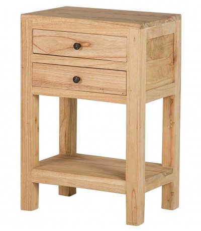 Mesita de noche de madera maciza de mindi 1