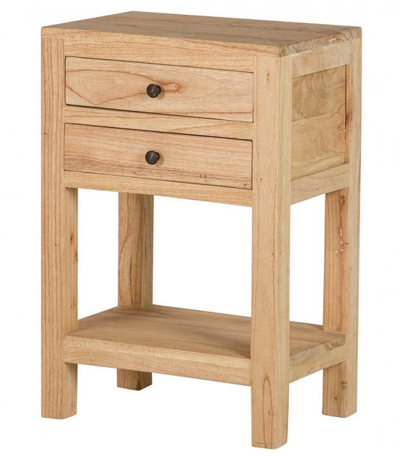 Mesita de noche de madera maciza de mindi 1