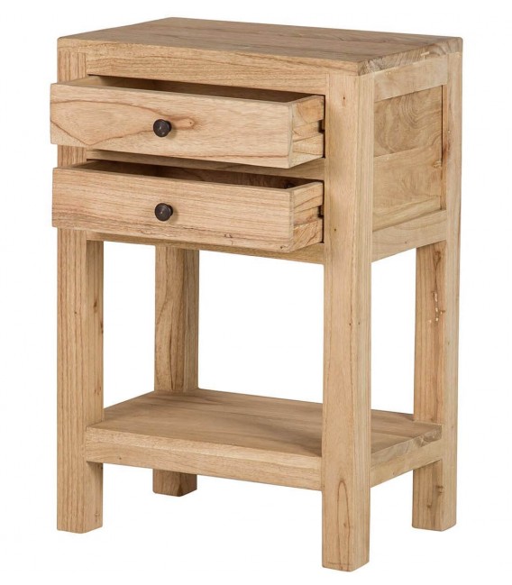 Mesita de noche de madera maciza de mindi 3