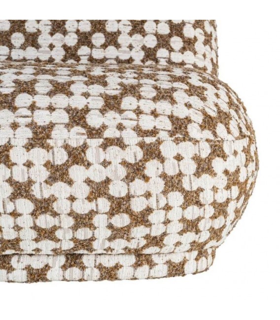 Butaca chenilla estampado geométrico marrón y blanco estilo chic 5