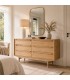 Cómoda XL de madera maciza de mindi con acabado natural nórdico
