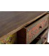 Cómoda étnica de madera de mango pintada a mano artesanal 2
