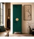 Armario madera mango verde craquelé estilo oriental dos puertas Mdmhogar
