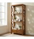 Librería baja de madera maciza con acabado teca colonial Mdmhogar