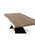 Mesa comedor de acacia maciza con acabado natural y metal negro 3