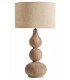 Lámpara XL de mango macizo con pantalla de yute beige boho