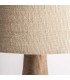 Lámpara XL de mango macizo con pantalla de yute beige boho 1