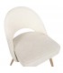 Set 2 sillas tapizadas blanco roto patas efecto madera natural 4