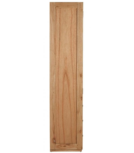 Vitrina de madera maciza de mindi 6 cajones y puertas de cristal boho 3
