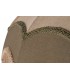 Lámpara de techo de lino beige y verde con flecos 2