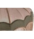 Lámpara de techo de lino beige y verde con flecos 3