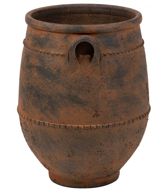 Macetero de cerámica acabado óxido vintage estilo clásico 1