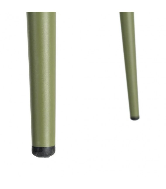 Set 2 sillones exterior apilables verdes de metal y cuerda 6