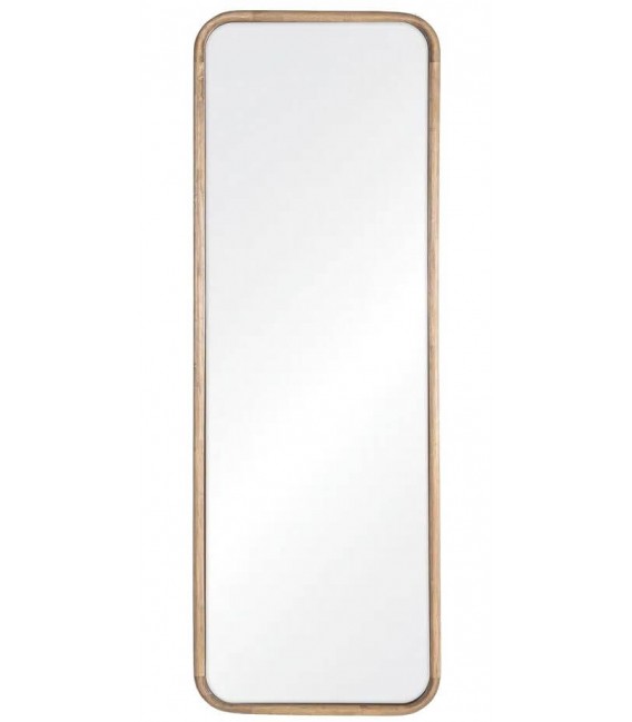 Espejo vestidor de madera natural estilo boho rectangular