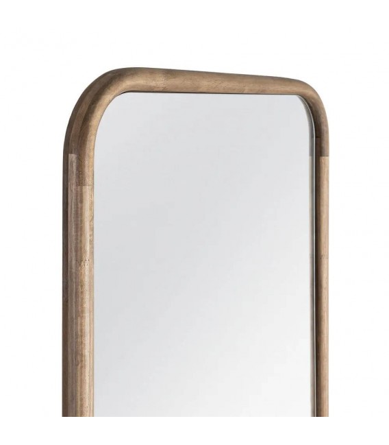 Espejo vestidor de madera natural estilo boho rectangular 2