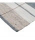 Alfombra grande boho de lana y algodón en gris topo y blanco roto 1