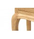 Consola pequeña con 2 cajones de madera natural y bronce 5
