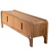 Mueble de TV de madera maciza de mango con 4 puertas acabado natural1